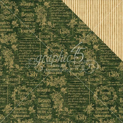 Graphic 45 - Portrait of a Lady Collection - Double-Sided Cardstock 12"X12" - Alexandra